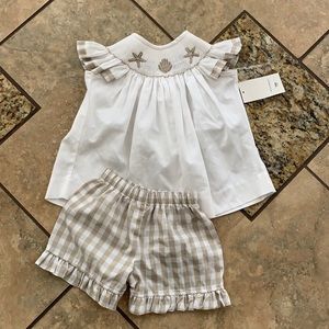 Beautiful beachy smocked set 24mos